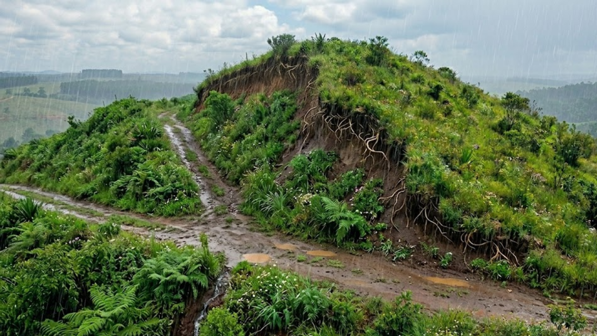 Biomanta + Hidrossemeadura: transformação de barranco erodido em área verde protegida